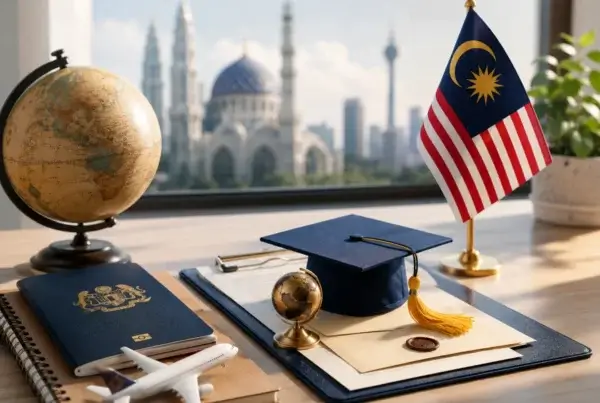 Visual guide outlining Malaysia student visa requirements, including forms and supporting documents needed.