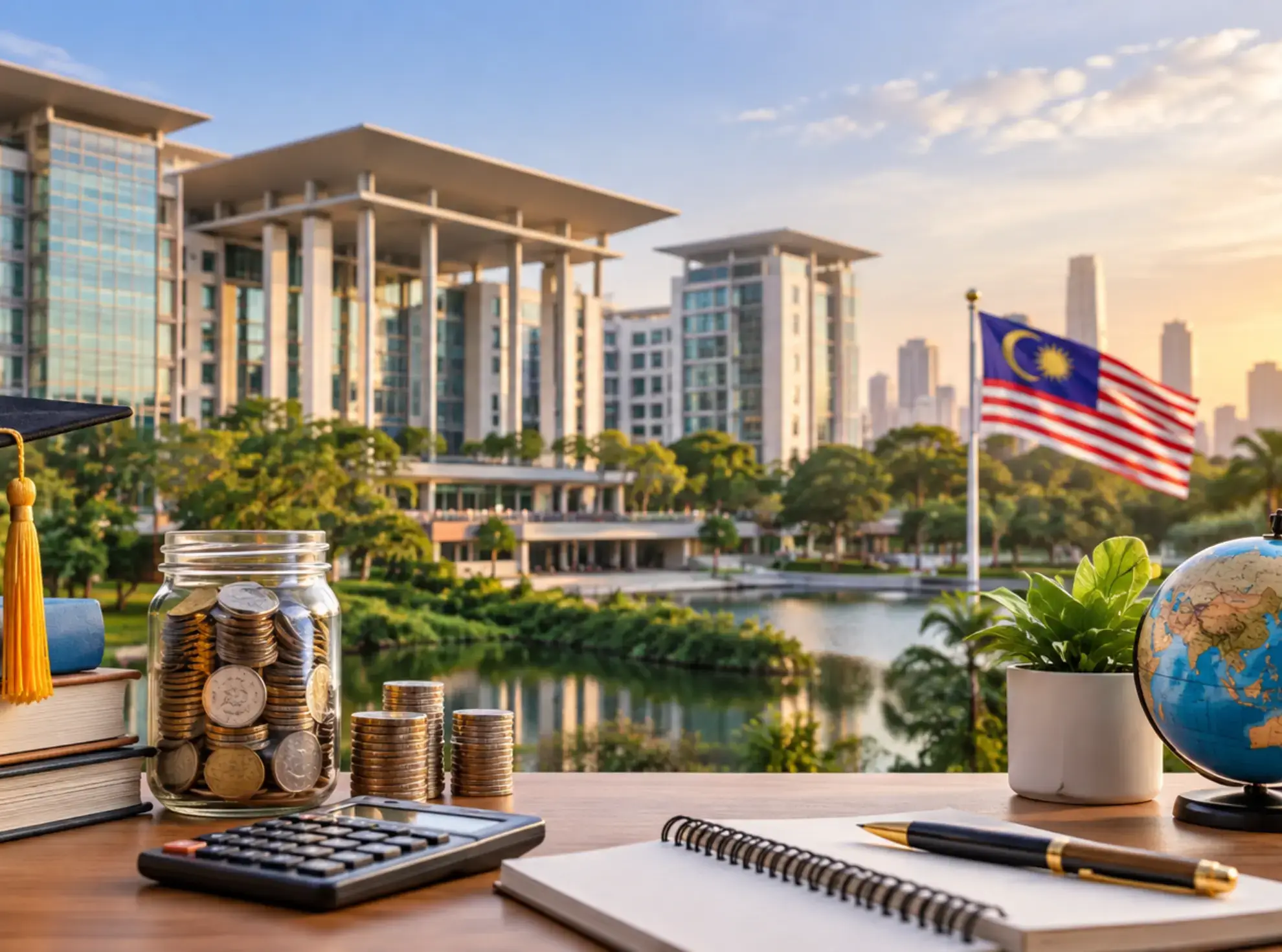 Visual representation of Sunway University fees in Malaysia and detailing educational quality.